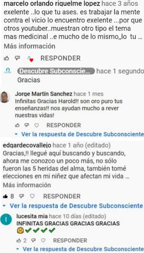 Testimonios de YouTube